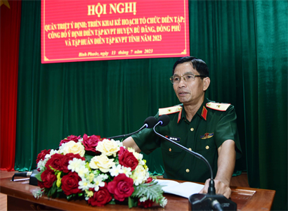 Ủy ban Nhân dân tỉnh Bình Phước triển khai kế hoạch diễn tập năm 2023