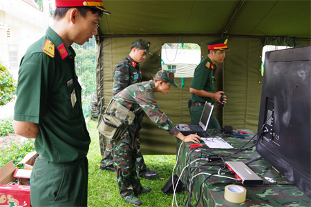 Lữ đoàn 23 hội thi cán bộ đại đội giỏi năm 2023