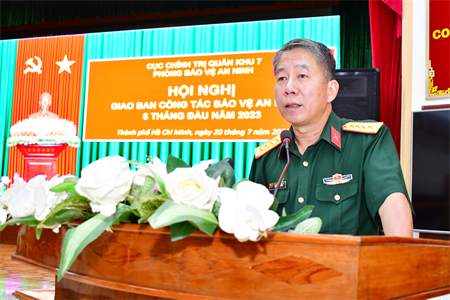Giao ban công tác Bảo vệ an ninh 6 tháng đầu năm 2023