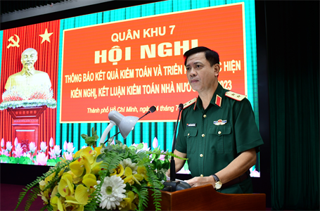 Quân khu thông báo kết quả kiểm toán và triển khai thực hiện kiến nghị, kết luận Kiểm toán Nhà nước năm 2023