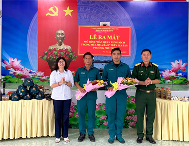 Thành phố Thủ Dầu Một thành lập đội dân quân tham gia phòng, chống lụt bão