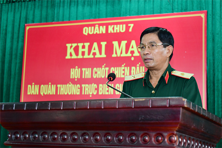 Quân khu 7 khai mạc Hội thi Chốt chiến đấu dân quân thường trực biên giới đất liền năm 2023