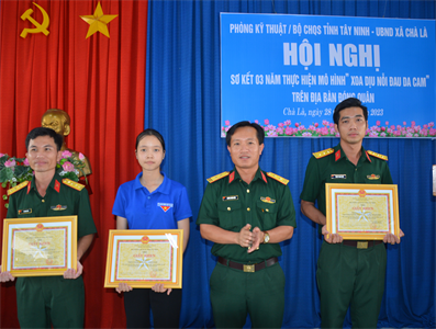 Phòng Kỹ thuật Bộ CHQS tỉnh Tây Ninh sơ kết mô hình “Xoa dịu nỗi đau da cam”
