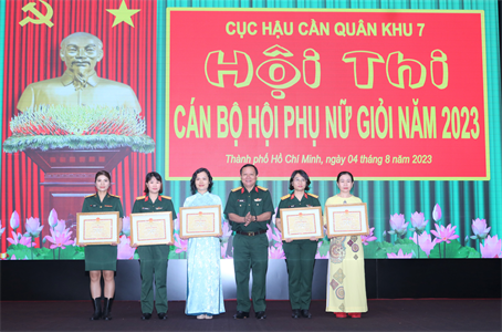 Cục Hậu cần Quân khu Hội thi Cán bộ Hội Phụ nữ giỏi năm 2023