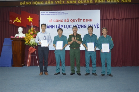 Trường Đại học Bách Khoa - ĐHQG TPHCM: Ra mắt lực lượng tự vệ
