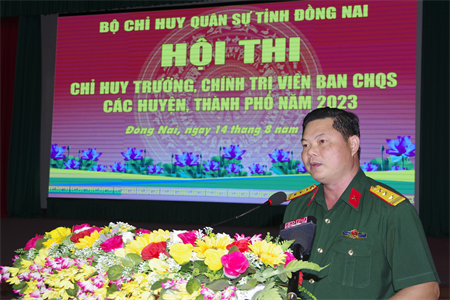 Bộ CHQS tỉnh Đồng Nai khai mạc Hội thi Chỉ huy trưởng, Chính trị viên Ban CHQS huyện, thành phố