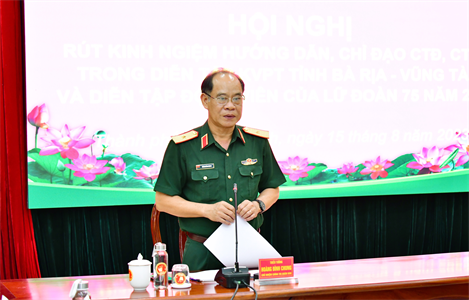 Cục Chính trị Quân khu 7 rút kinh nghiệm hướng dẫn, chỉ đạo CTĐ, CTCT trong diễn tập