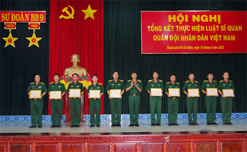 Sư đoàn 9 tổng kết thực hiện Luật Sĩ quan QĐND Việt Nam
