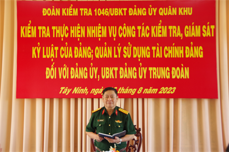 Ủy ban Kiểm tra Đảng ủy Quân khu kiểm tra Đảng ủy Trung đoàn 4, Sư đoàn 5