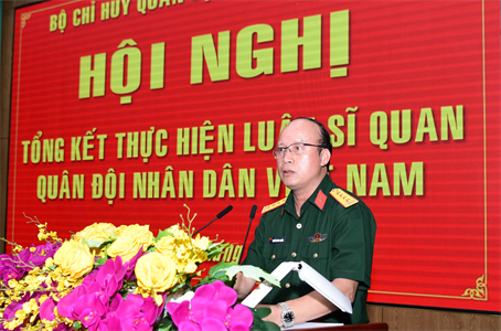 Bộ CHQS tỉnh Bình Dương tổng kết thực hiện Luật Sĩ quan Quân đội nhân dân Việt Nam