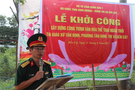 Thị xã Bến Cát, tỉnh Bình Dương khởi công xây dựng công trình văn hóa thể thao ngoài trời