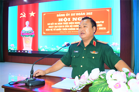 Đảng ủy Sư đoàn 302: Sơ kết 5 năm thực hiện Nghị quyết số 29 của Bộ Chính trị về Chiến lược bảo vệ Tổ quốc trên không gian mạng
