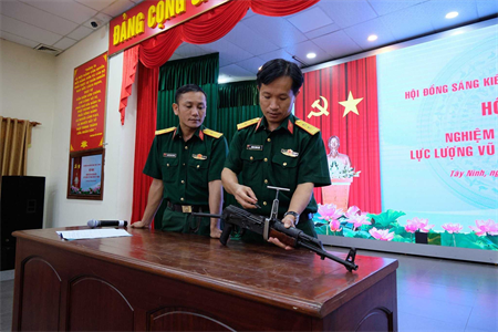 Bộ CHQS tỉnh Tây Ninh nghiệm thu sáng kiến năm 2023