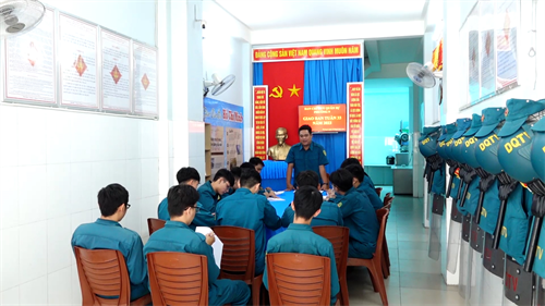 Nét chính quy ở cơ quan quân sự phường