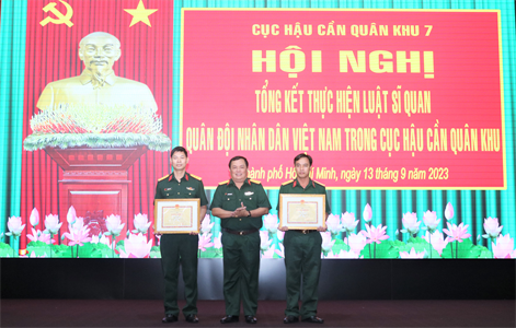 Cục Hậu cần Quân khu tổng kết thực hiện Luật Sĩ quan Quân đội Nhân dân Việt Nam