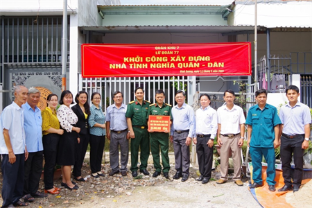 Lữ đoàn 77 khởi công xây dựng nhà "Tình nghĩa quân - dân”