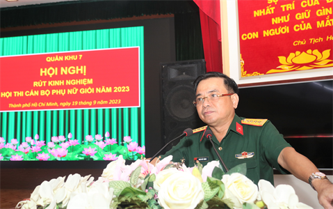 Quân khu rút kinh nghiệm Hội thi Cán bộ Phụ nữ giỏi năm 2023