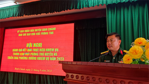 Huyện Bình Chánh thực hiện tốt nhiệm vụ xây dựng khu vực phòng thủ