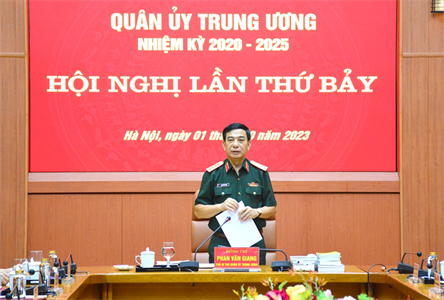 Đại tướng Phan Văn Giang chủ trì Hội nghị Quân ủy Trung ương lần thứ bảy