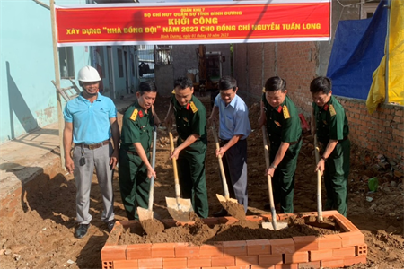Bộ CHQS tỉnh Bình Dương khởi công xây dựng nhà đồng đội