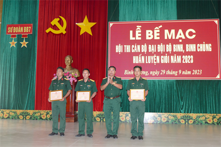 Sư đoàn 7 Hội thi Cán bộ đại đội bộ binh, binh chủng huấn luyện giỏi