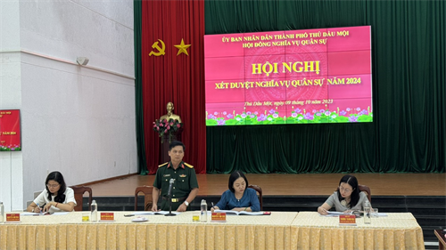 Thành phố Thủ Dầu Một xét duyệt tiêu chuẩn gọi công dân nhập ngũ năm 2024