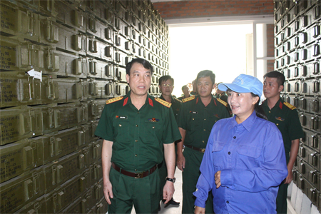 Tổng cục Kỹ thuật làm việc tại Kho K75, Cục Kỹ thuật Quân khu