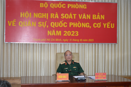 Bộ Quốc phòng tăng cường rà soát văn bản về quân sự, quốc phòng, cơ yếu