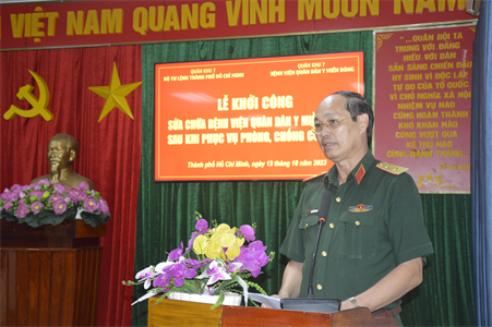 Khởi công sửa chữa Bệnh viện Quân dân y miền Đông