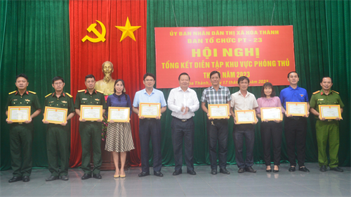Thị xã Hòa Thành tổng kết diễn tập KVPT năm 2023