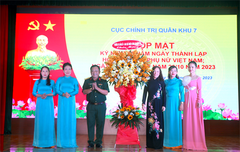 Cục Chính trị Quân khu họp mặt kỷ niệm 93 năm Ngày thành lập Hội liên hiệp Phụ nữ Việt Nam