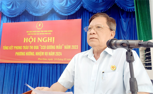 Hội Cựu chiến binh Cụm thi đua phía Bắc tỉnh Bình Dương tổng kết phong trào thi đua “CCB gương mẫu”