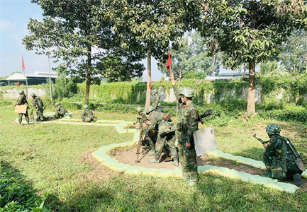 Trung đoàn Gia Định diễn tập chiến thuật vòng tổng hợp