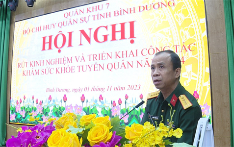 Tỉnh Bình Dương triển khai công tác khám sức khỏe nghĩa vụ quân sự năm 2024