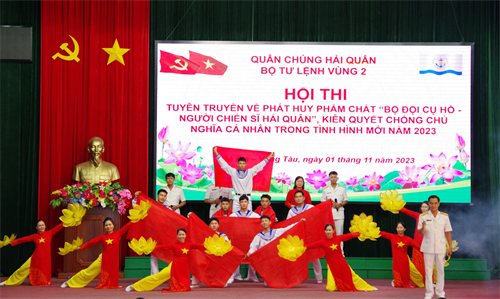 Vùng 2 Hải quân thi tuyên truyền về phát huy phẩm chất “Bộ đội Cụ Hồ - Người chiến sĩ Hải quân”