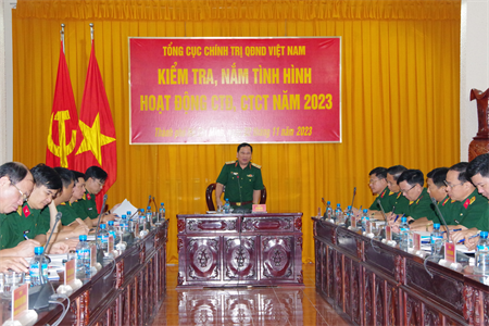 Tổng cục Chính trị kiểm tra hoạt động công tác Đảng, công tác chính trị tại Sư đoàn 9