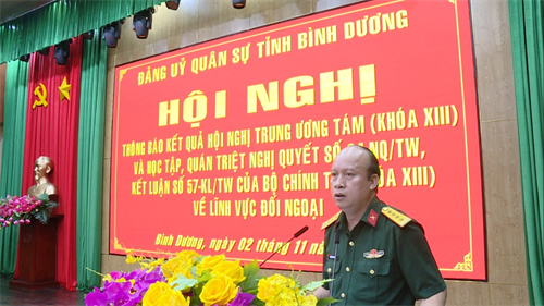 Đảng ủy, Bộ CHQS tỉnh Bình Dương thông báo kết quả Hội nghị Trung ương 8 khóa XIII