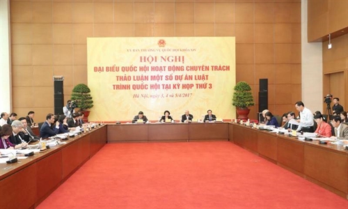 Khai mạc Hội nghị đại biểu Quốc hội hoạt động chuyên trách thảo luận 05 dự án Luật trình Quốc hội tại Kỳ họp thứ 3