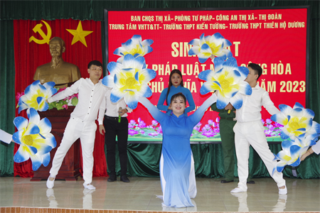 Ban CHQS thị xã Kiến Tường tổ chức sinh hoạt Ngày Pháp luật năm 2023