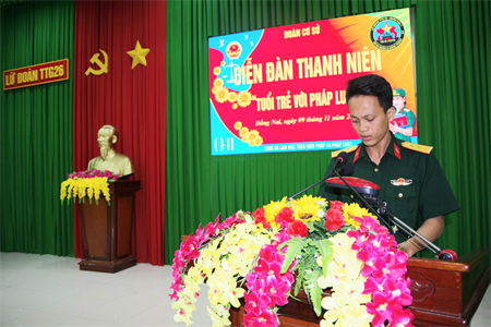 Lữ đoàn 26: Diễn đàn thanh niên “Tuổi trẻ với pháp luật”