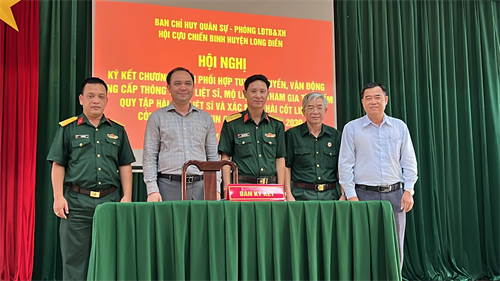 Ban CHQS huyện Long Điền phối hợp tìm kiếm, quy tập hài cốt liệt sĩ