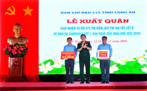 Đội K73 xuất quân lên đường thực hiện nhiệm vụ tìm kiếm hài cốt liệt sĩ