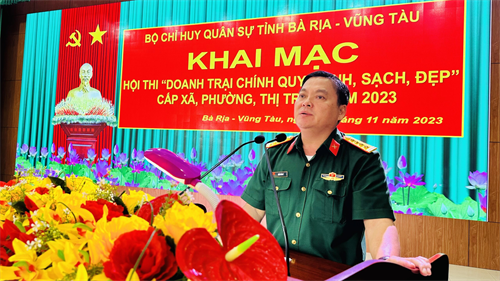 Bộ CHQS tỉnh Bà Rịa - Vũng Tàu khai mạc Hội thi “Doanh trại chính quy xanh, sạch, đẹp” cấp xã, phường, thị trấn
