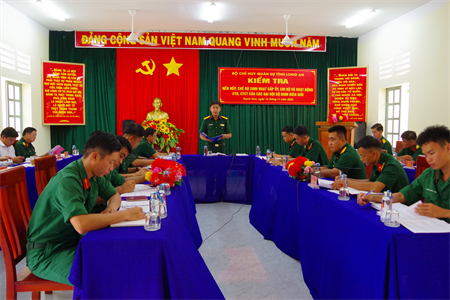 Bộ CHQS tỉnh Long An kiểm tra các đại đội biên giới