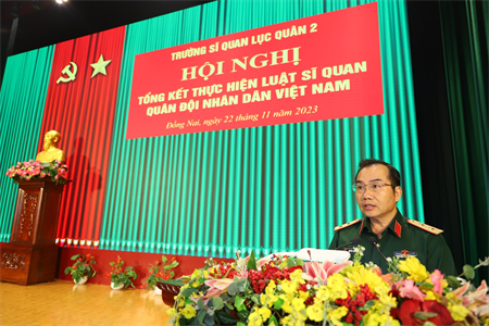 Trường Sĩ quan Lục quân 2 tổng kết thực hiện Luật Sĩ quan Quân đội nhân dân Việt Nam