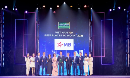 MB được bình chọn là nơi làm việc tốt nhất Việt Nam năm 2023