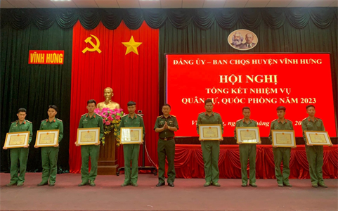 Huyện Vĩnh Hưng: Nhiều kết quả nổi bật trong thực hiện nhiệm vụ quân sự, quốc phòng năm 2023