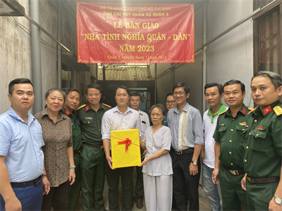 LLVT Quận 3 bàn giao “Nhà tình nghĩa Quân – Dân” năm 2023
