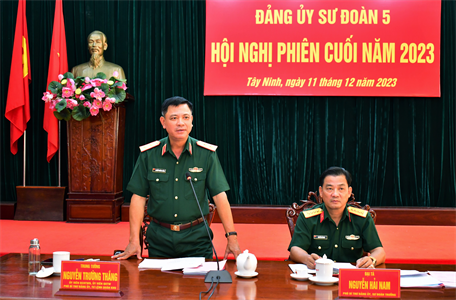 Đảng ủy Sư đoàn 5 hội nghị phiên cuối năm 2023