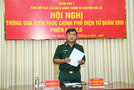 Ban Chỉ đạo cải cách hành chính và chuyển đổi số Quân khu thông qua Kiến trúc Chính phủ điện tử Quân khu phiên bản 2.0